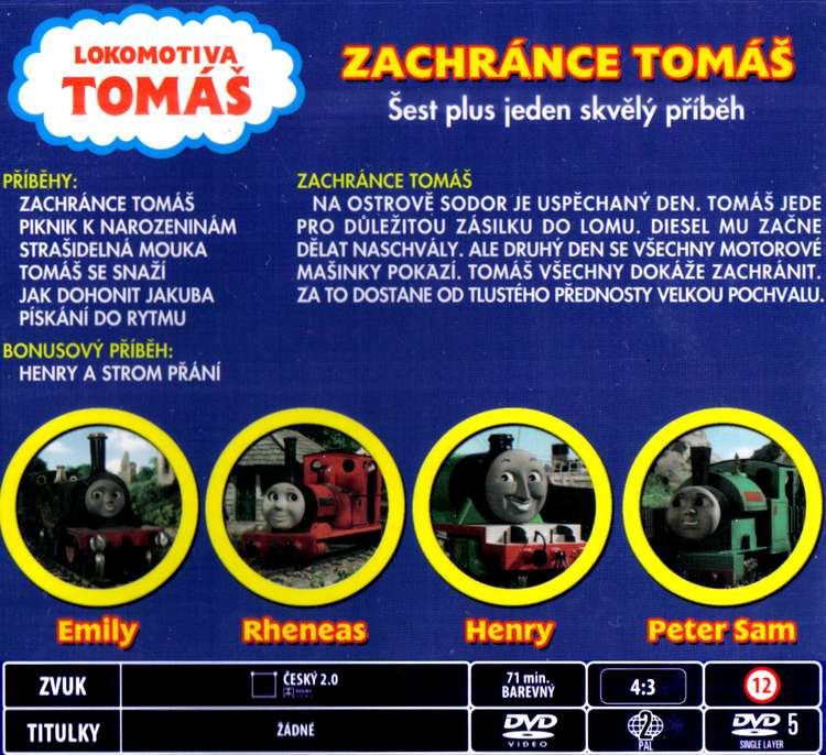 Lokomotiva Tomáš DVD 6 Zachránce Tomáš