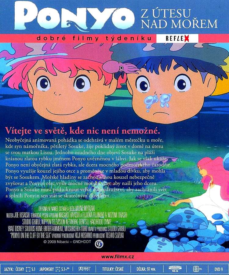Ponyo Z ÚTESU NAD MOŘEM DVD
