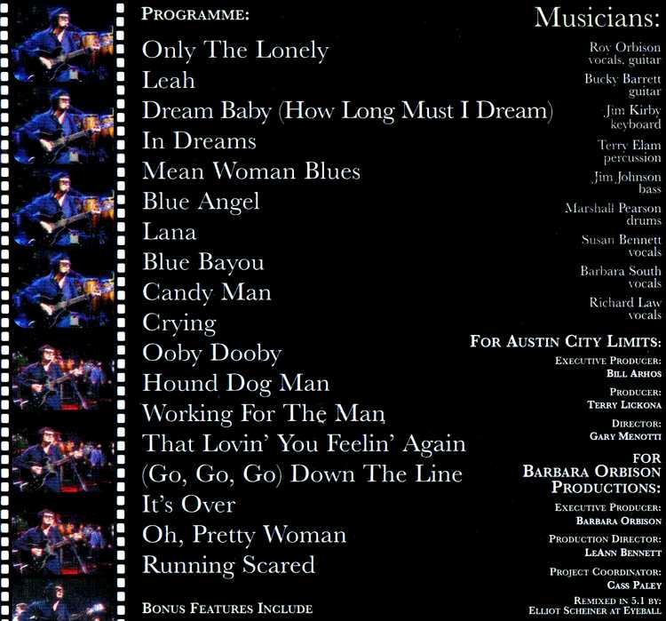 Roy Orbison DVD Live at Austin City Limits