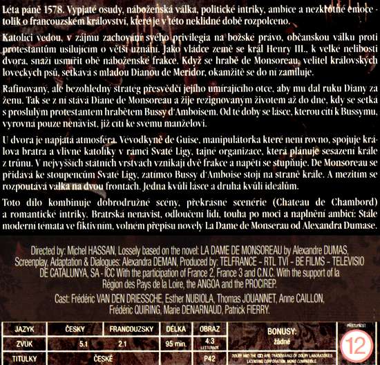 Paní z Monsoreau 1. díl DVD